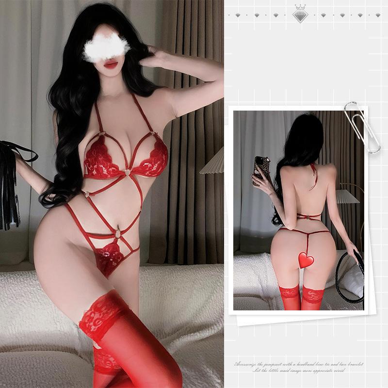 Lace Open Crotch Free Three-Point Sexy Lingerie