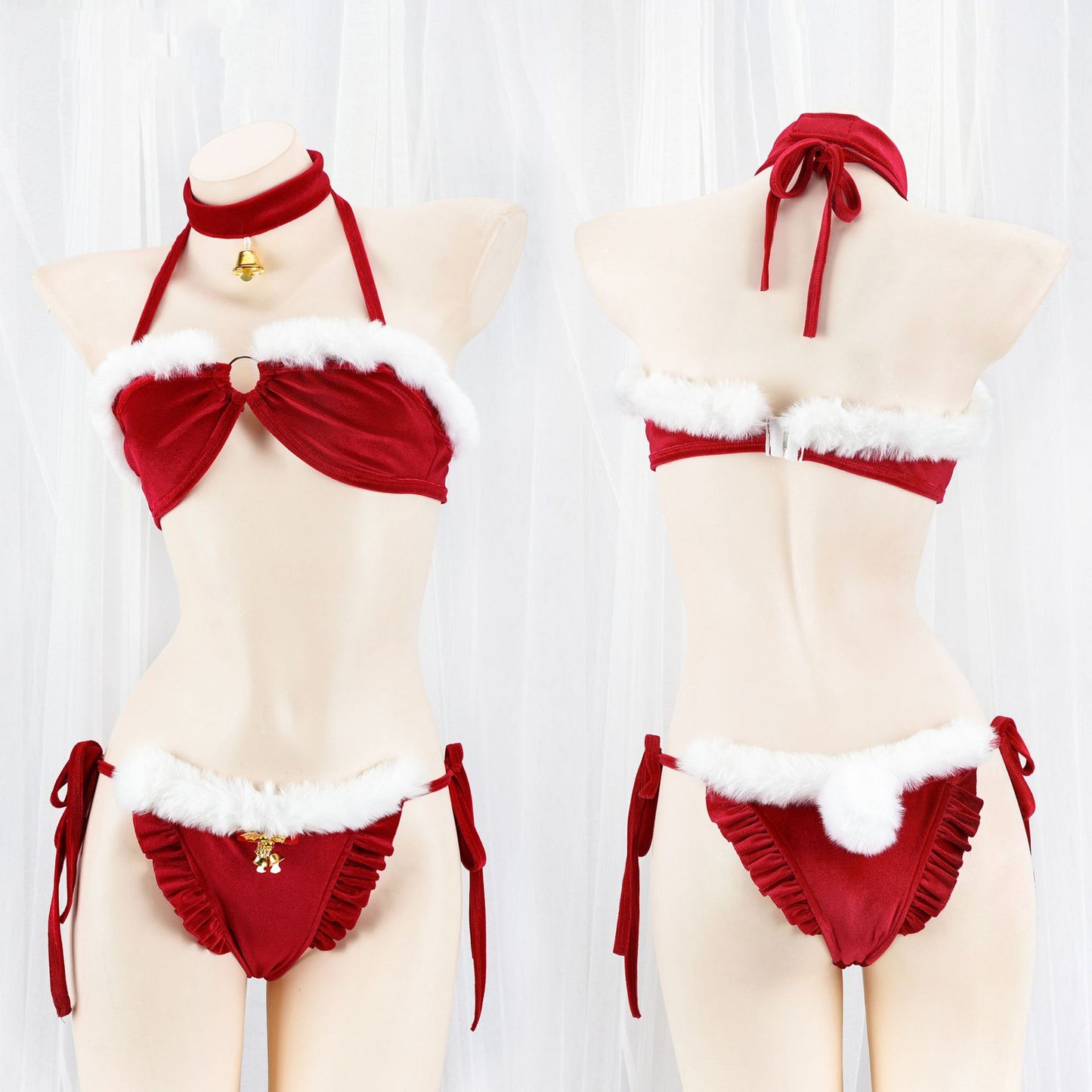 Christmas Plush Lingerie Set