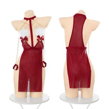 Rattle Nipple Clamp Bound Sexy Suit