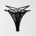 Seductive Women's Floral Lace Mid Waist Thongs Bowknot Detail