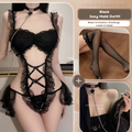 Lace Maid Costume See-through Free Sexy Lingerie