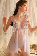Sexy Mesh See-through Two Piece Babydoll Lingerie