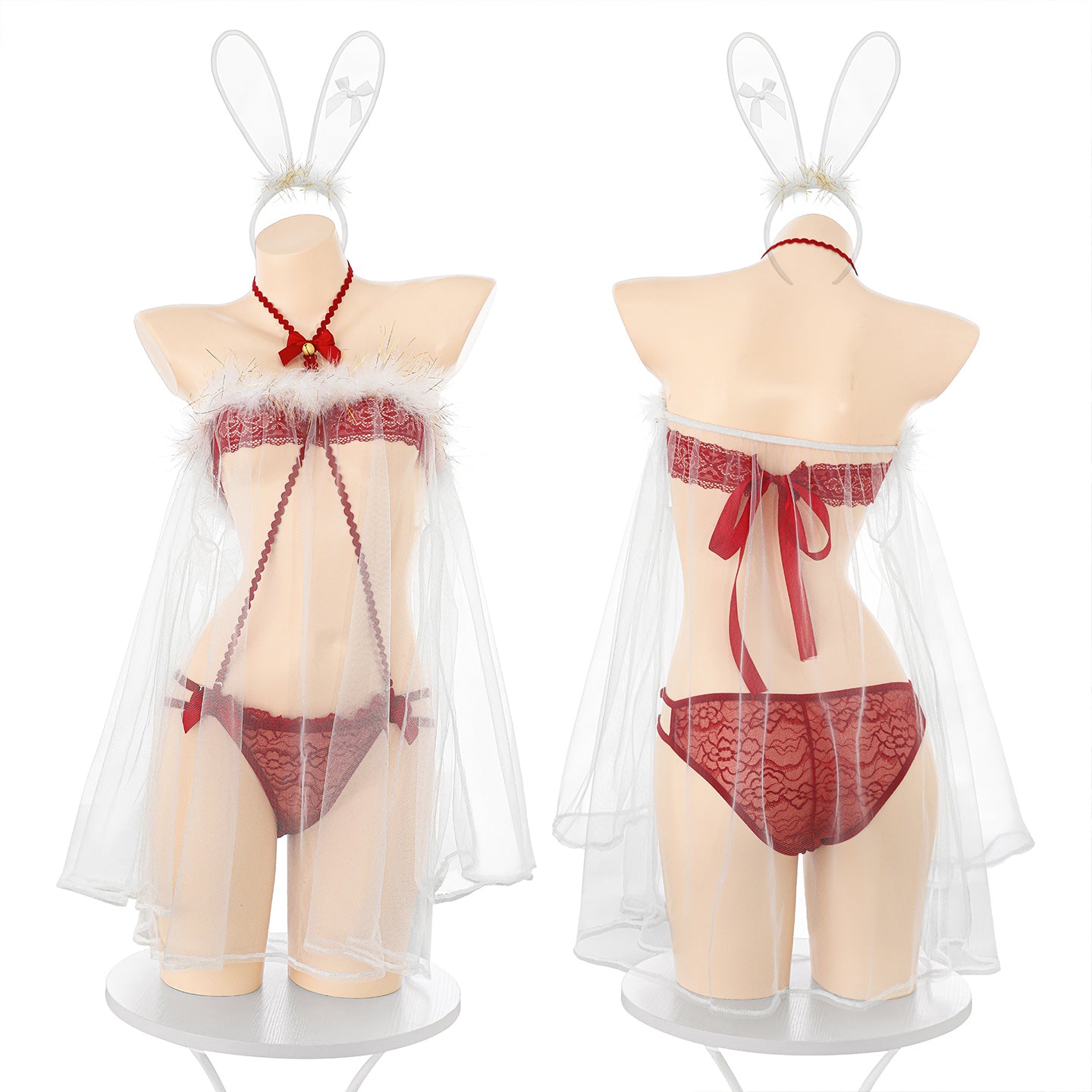 Bunny Girl See-Through Lace Set