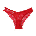 Sexy Women's Low Rise Lace G-String Panties Strappy Design with Breathable Cotton Crotch