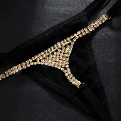 Fashionable Shining Diamond Sexy Inlaid Sexy Bikini Body Chain Accessories Thong