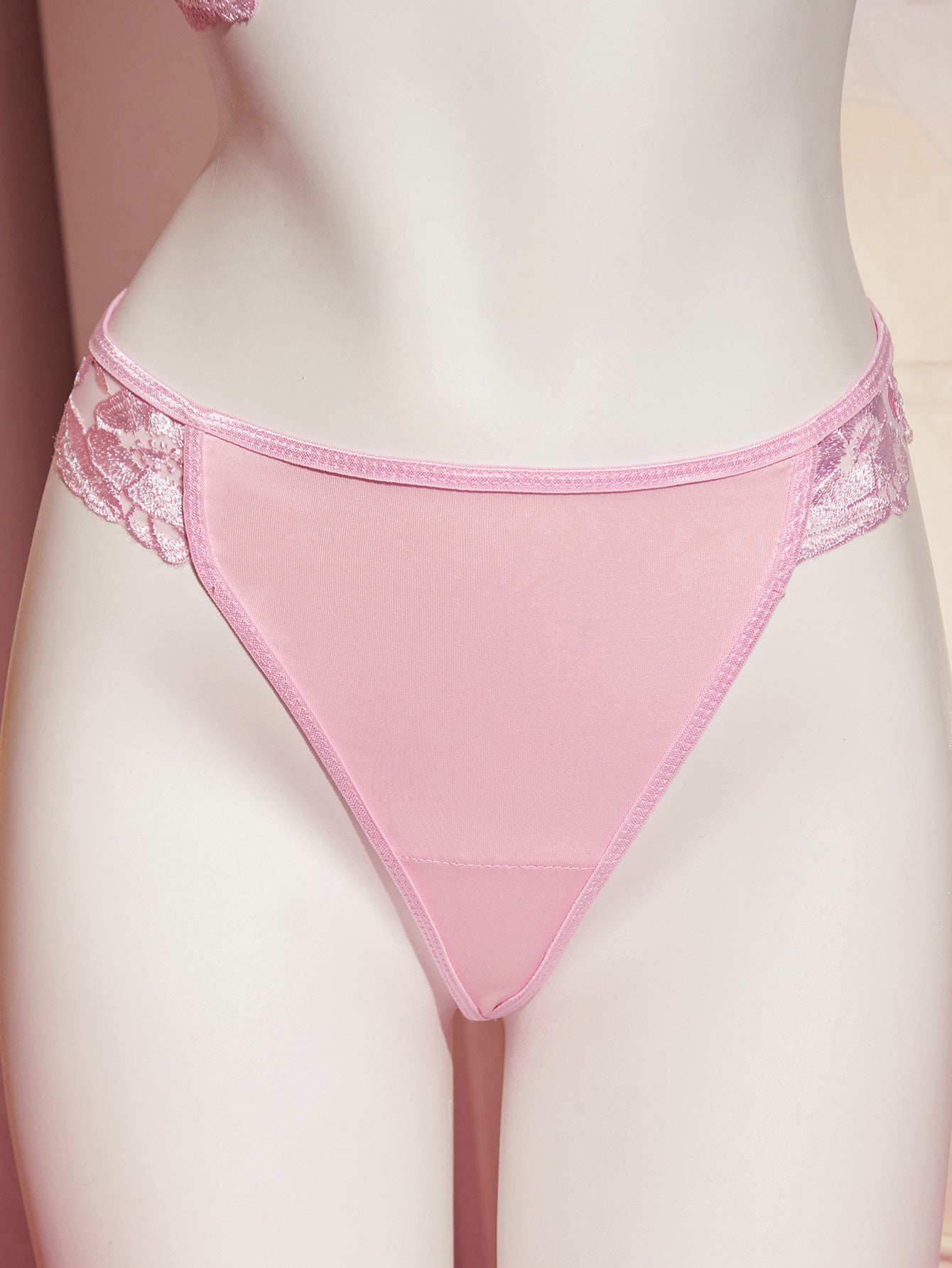 Petal Embroidered Sheer Bra & Panty Set
