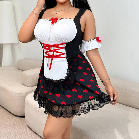 Plus Size Pure Maid Sexy Lingerie Set