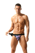 Men Printed Sexy Pouch Underwear Thong Lingerie