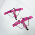 Elastic Band Leg Ring Socks Clip Love Heart-Shaped Chain Sweet Cool Dark Series