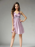 100% Mulberry Silk Camisole Lace Temptation Nightgown