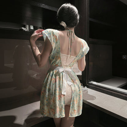 Vintage Printed Cosplay Cook Dress