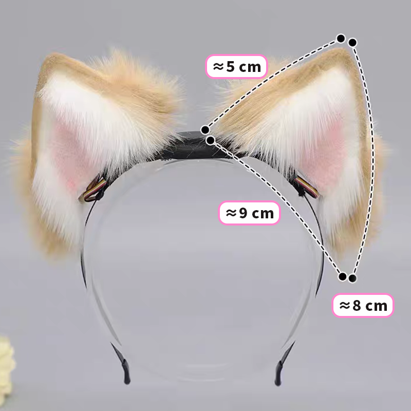 Electric Cats Ear Headband & Tail Set For Cosplay