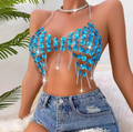 Handmade Sapphire Hollow Camisole