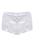 Sexy hollow lace cross straps women's briefs Boyshort