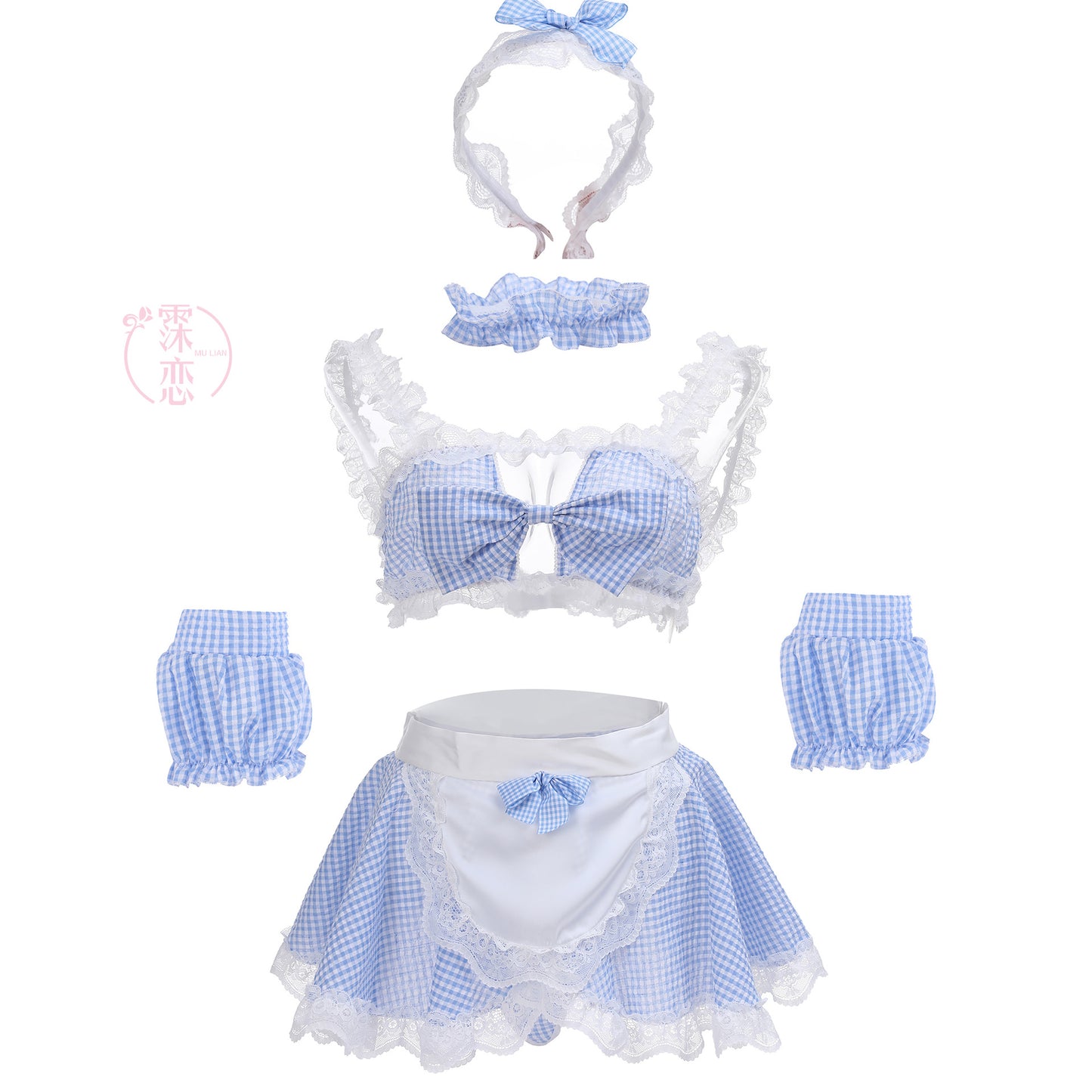 Cute Lace Hollow Maid Bra Set