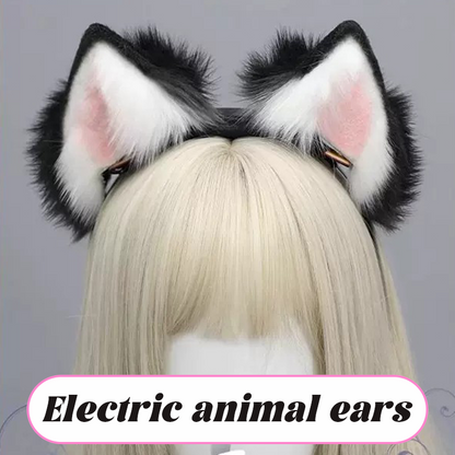 Electric Cats Ear Headband & Tail Set For Cosplay