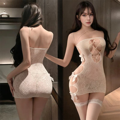 See-through Sexy Tearable Fishnet Clothes Hip Skirt