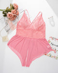 Lingerie Plus Size Jumpsuit with Perspective Opening, Sexy and Seductive Jumpsuit Set