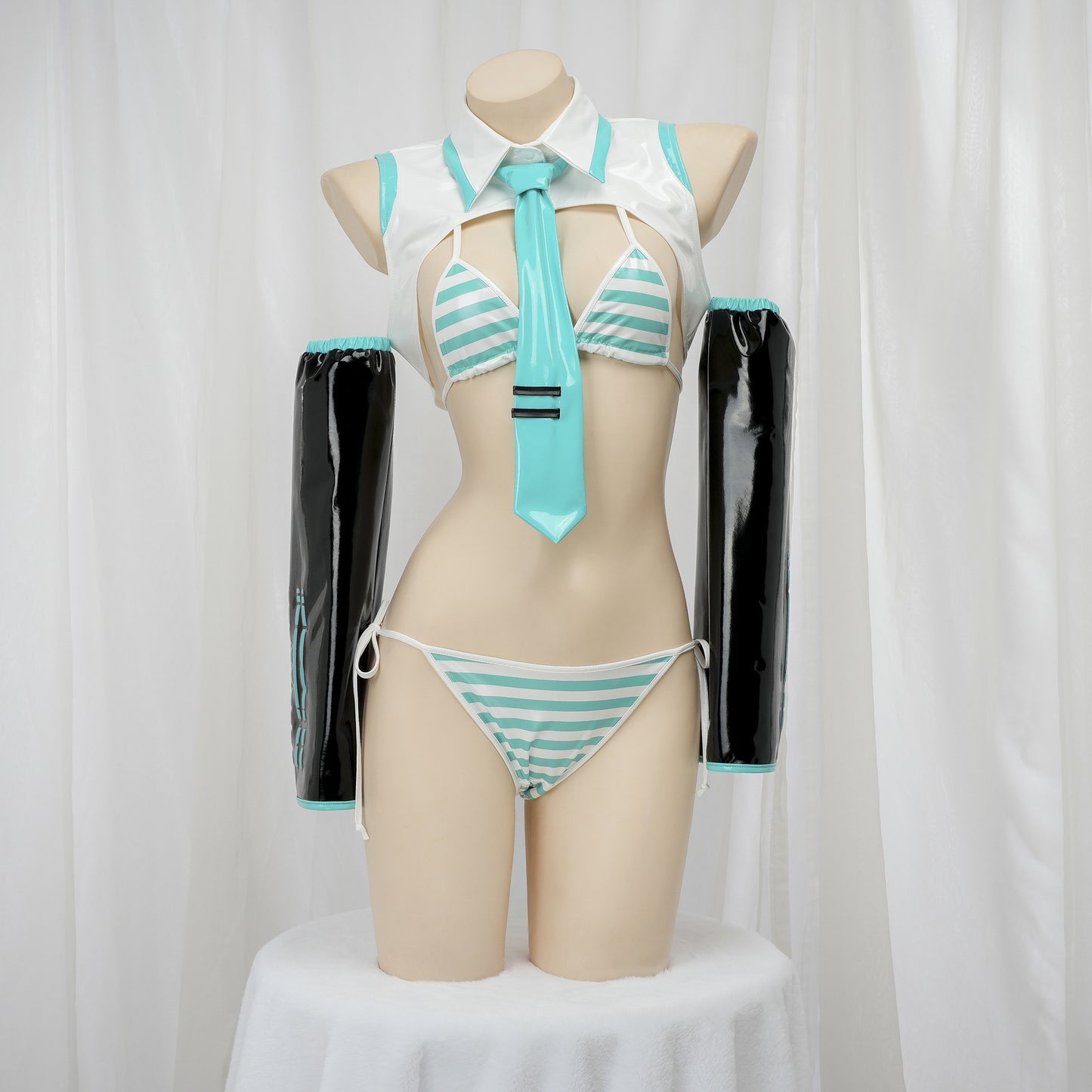 Patent Leather Hatsune Miku Bikini Set