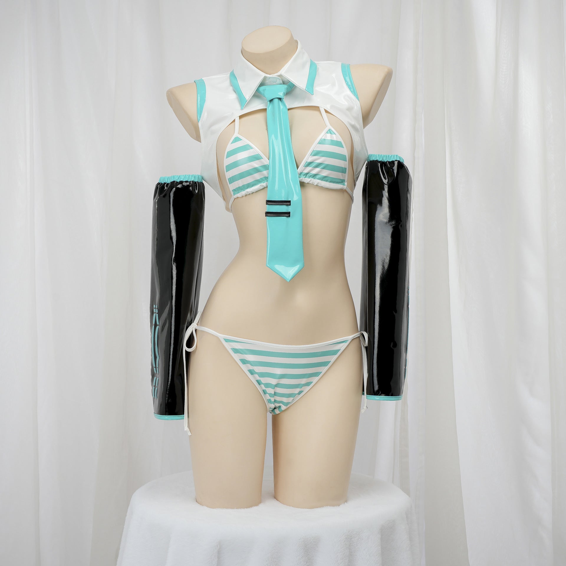 Patent Leather Hatsune Miku Bikini Set