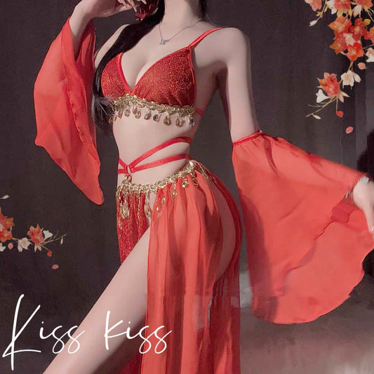 Lace-up Backless Chiffon Chinese Ancient Style Sexy Lingerie