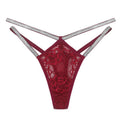 Sexy Women's Low Rise Sliver Strap Underwear Thong