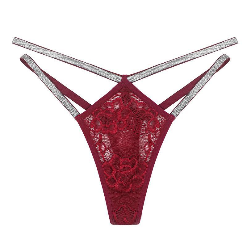 Sexy Women's Low Rise Sliver Strap Underwear Thong