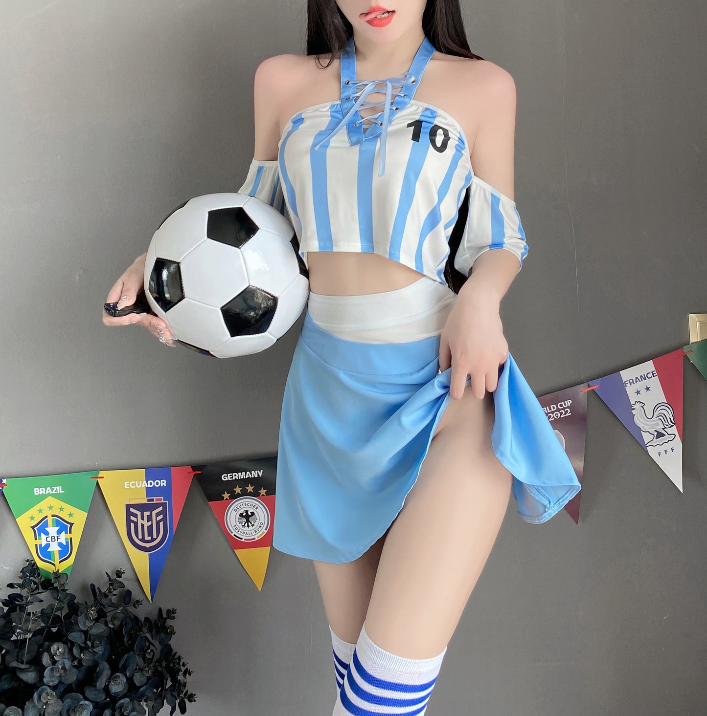 Football Cheerleading Enthusiasm Skirt Outfit