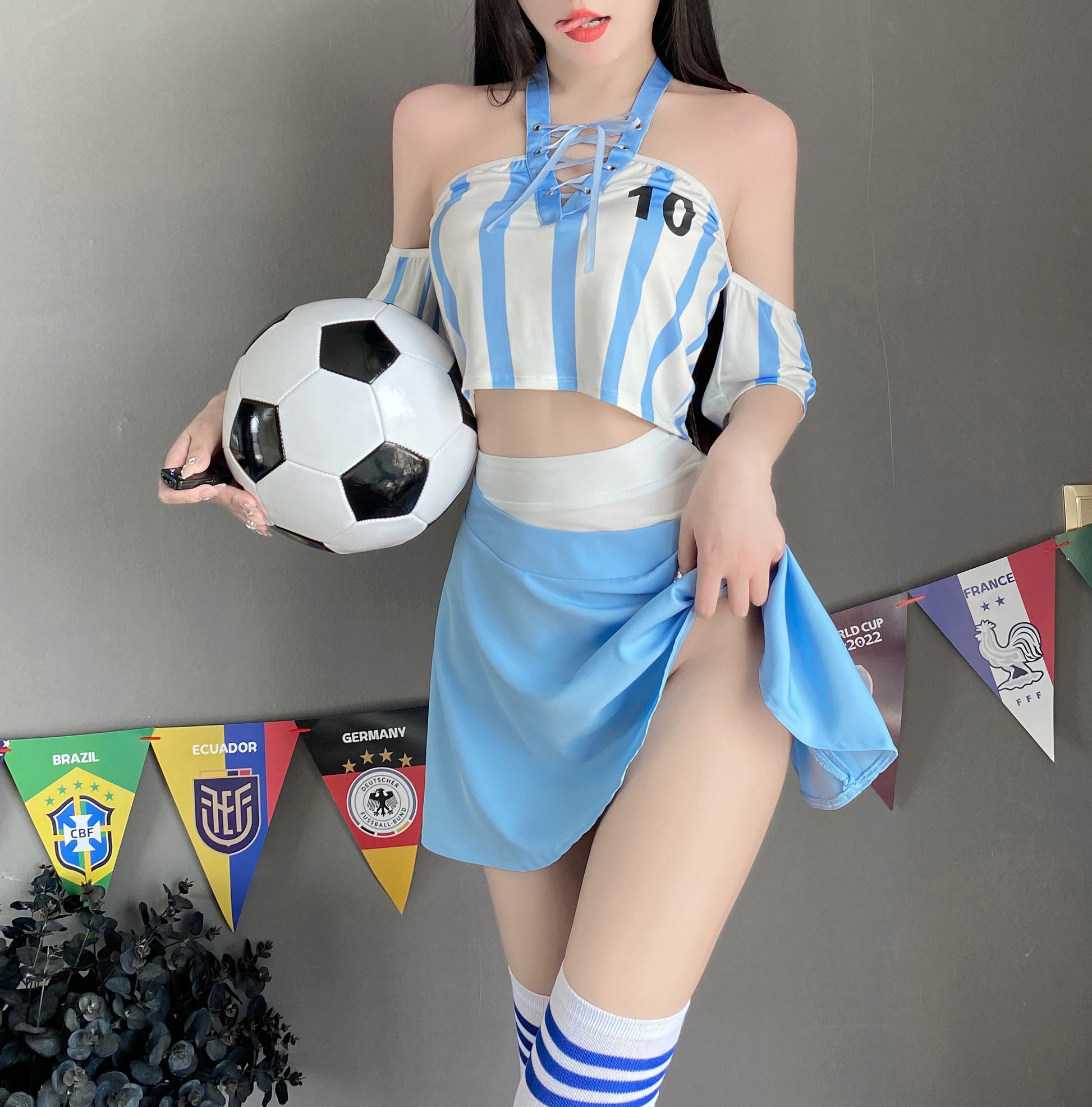 Football Cheerleading Enthusiasm Skirt Outfit