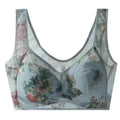 Middle-aged Printed Bra Large Size Thin Style Wireless Vest-style Bra Prevent Sagging  Seamless