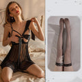 Plus Size Backless Bow Straps Tulle Nightdress