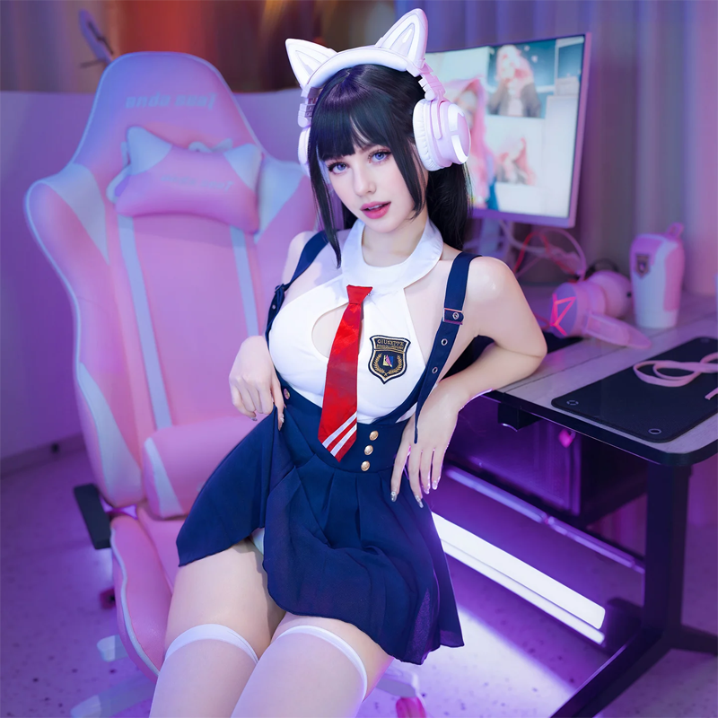 JK Uniform Play Sexy Hip-Exposed Suit