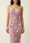Knitted Hand Crochet Strap Crocheted Split Beach Dress