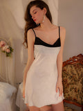 Sexy V-neck Luxury Camisole Nightgown Robe