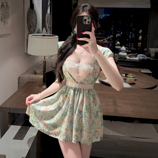 Vintage Printed Cosplay Cook Dress