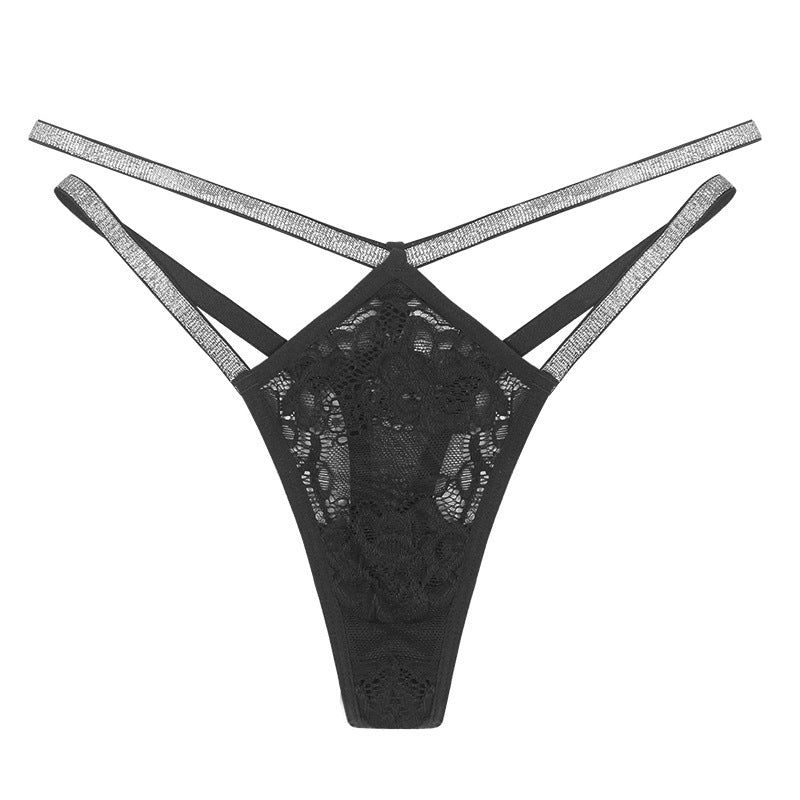 Sexy Women's Low Rise Sliver Strap Underwear Thong