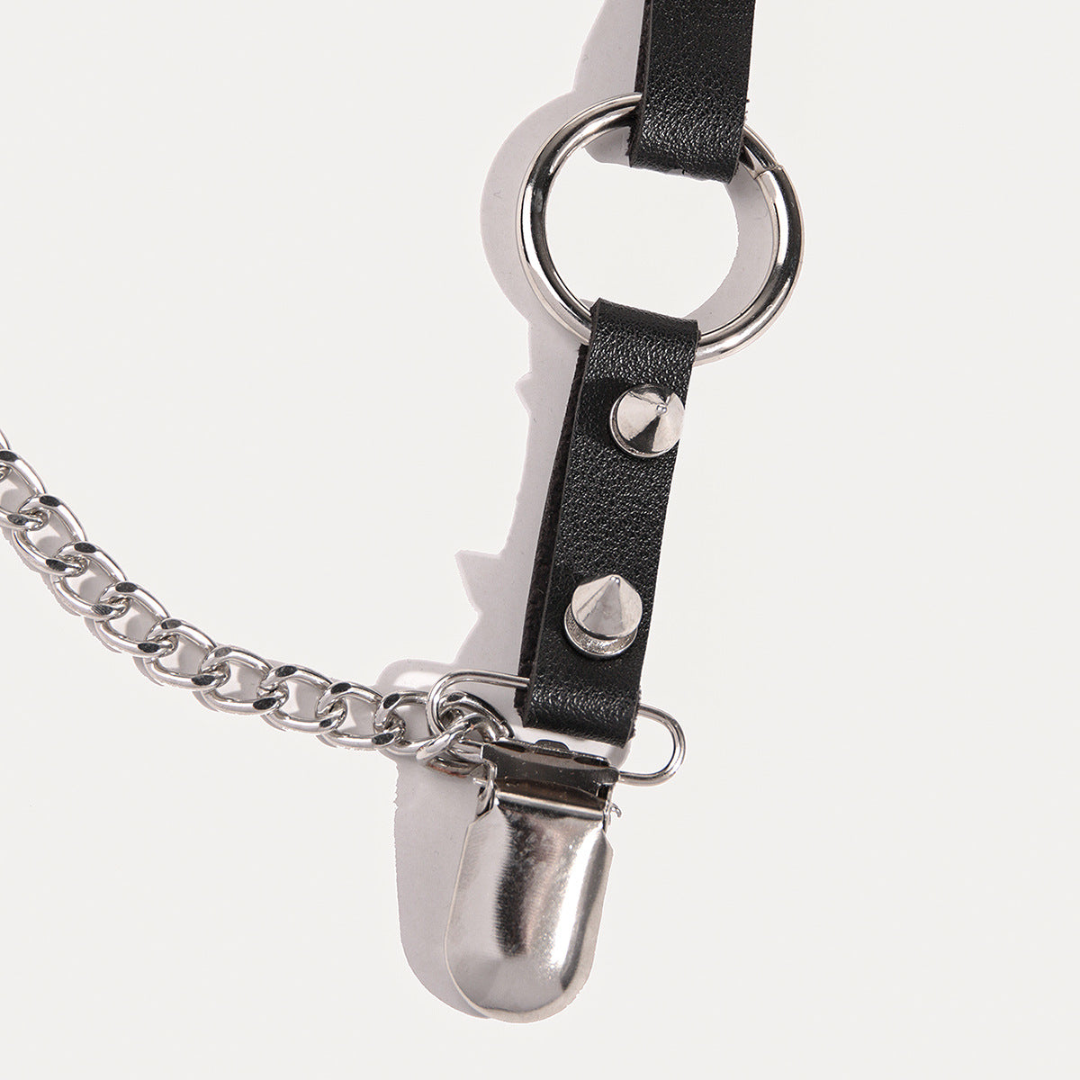 Punk Chain Rivets Decorative Fashion Dark Garter Y2g Young Women's Socks Buckle