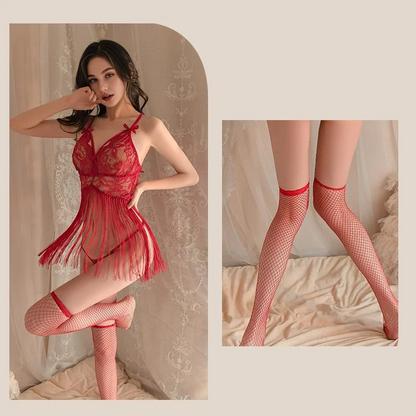 Hot Tassel One-Piece Nightdress Sexy Lingerie
