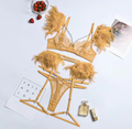 Metal Chain Lace Feather Lace Sexy Lingerie