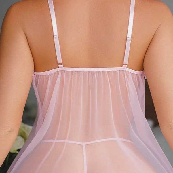 Bow Lace Mesh See-through Sexy Skirt
