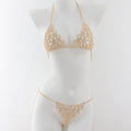 Water diamond Diamond studded Heart shaped Decorations Nightclub sexy Body Chain Bra Set