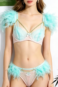 Four - piece Lace Splicing Chain Sexy Slimming Lingerie