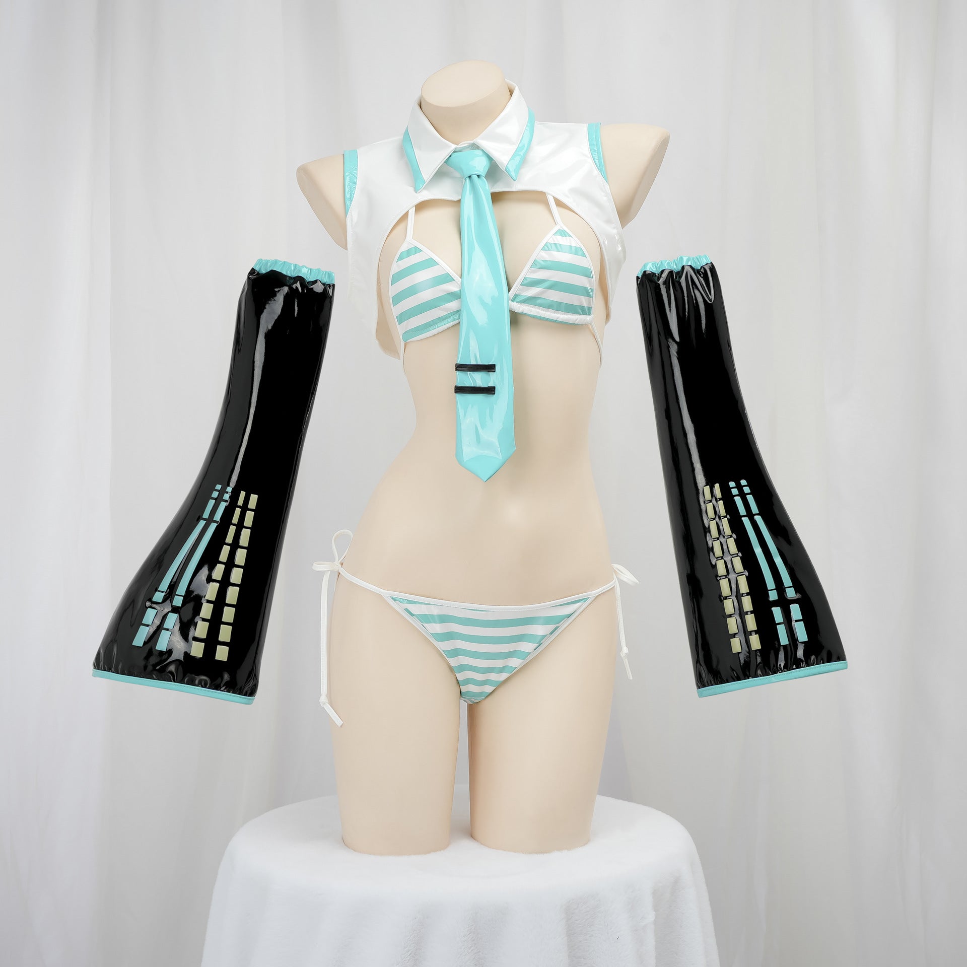 Patent Leather Hatsune Miku Bikini Set