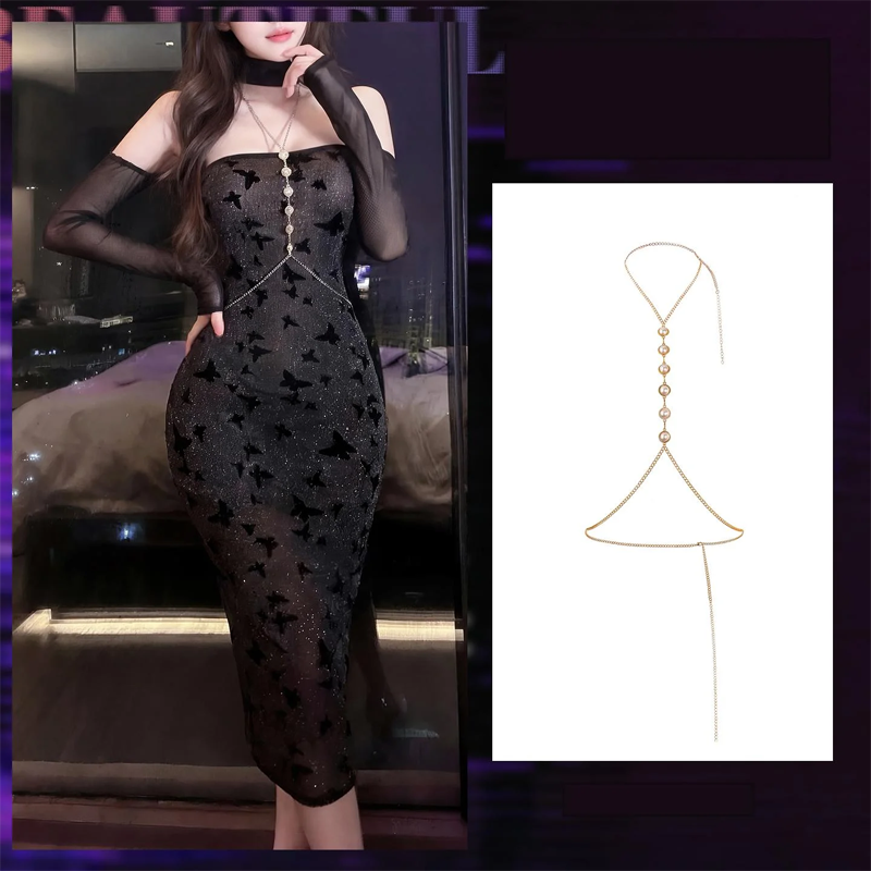 Night Desire Butterfly Shadow Slit See-through Sexy Lingerie