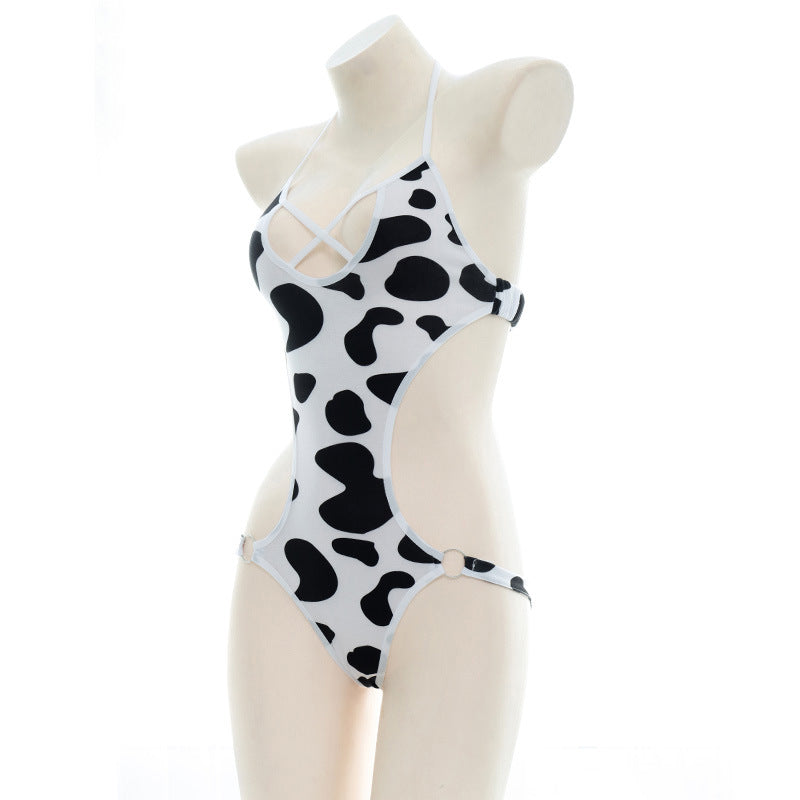 Polka Dot Cow Print Bikini Sexy Bodysuit