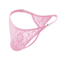 Sexy Hollow See-through Lace Thong Side Button Style For Men