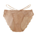 Sexy Women's Signature Lace Thong Low Rise with Breathable Cotton Crotch