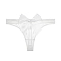 Alluring Women's Low Rise Thong Panties Featuring Bowknot Sheer Design for a Seductive Style