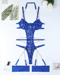 Lace Embroidered Chain Bodysuits
