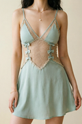 Sweet Bow Lace See-through Slip Nightdress